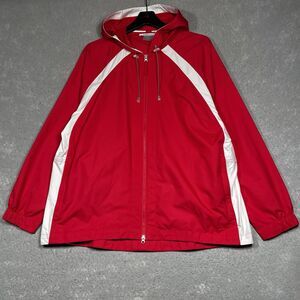 Vintage Nike Golf  Windbreaker Jacket Womens XL Multicolored Full Zip Hooded